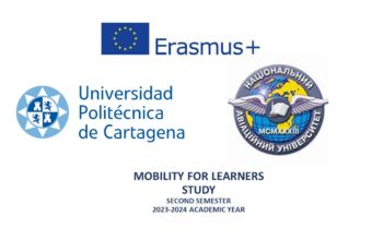 Запрошуємо взяти участь у конкурсі на навчання в  Universidad Politécnica de Cartagena (Іспанія) в рамках програми академічної мобільності Erasmus+